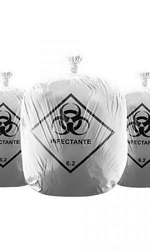 Saco de lixo branco infectante Saco de lixo branco infectante