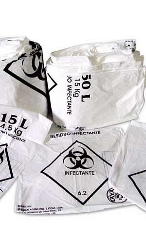Saco de lixo hospitalar Saco de lixo hospitalar