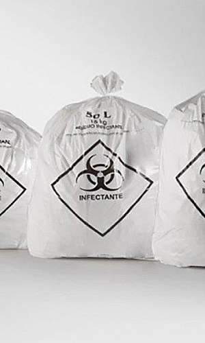 Saco de lixo leitoso infectante Saco de lixo leitoso infectante